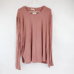 NWT Barefoot Dreams Malibu Collection Dusty Rose Long-Sleeved Shirt Women's 3X