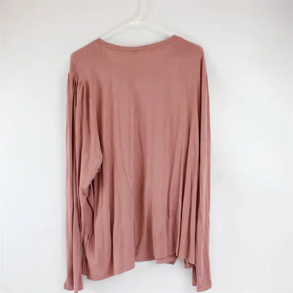NWT Barefoot Dreams Malibu Collection Dusty Rose Long-Sleeved Shirt Women's 3X