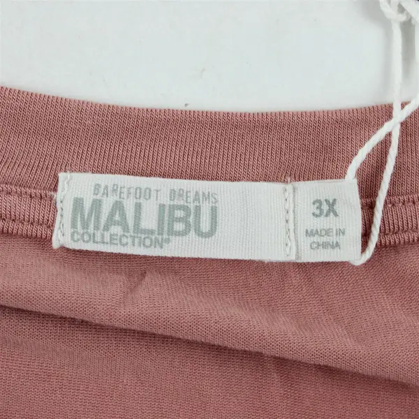 NWT Barefoot Dreams Malibu Collection Dusty Rose Long-Sleeved Shirt Women's 3X