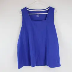 Isaac Mizrahi Live Blue Square Neck Tank Top Women's 2X