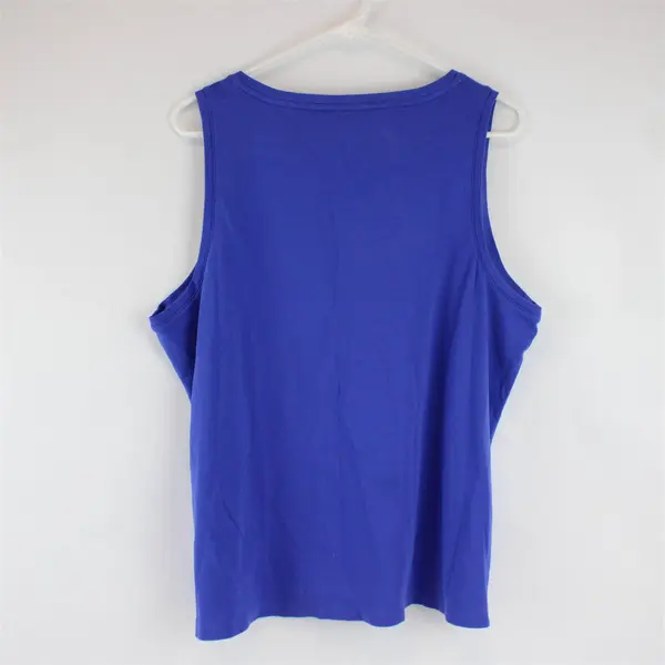 Isaac Mizrahi Live Blue Square Neck Tank Top Women's 2X