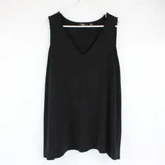 Dennis by Dennis Basso Black V-Neck Sleeveless Top Women's 2X