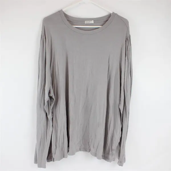 Barefoot Dreams Malibu Collection Taupe Gray Long-Sleeved Shirt Women's 3X