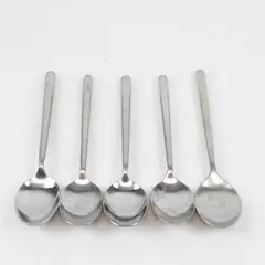 Mixed Lot of 5 Stainless Place Spoons, Unmarked and Hampton Silversmiths HSV10