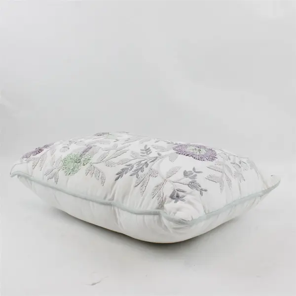 Secret Celebrity Floral Embroidered Muted Decorative Throw Pillow 12" x 17.5"