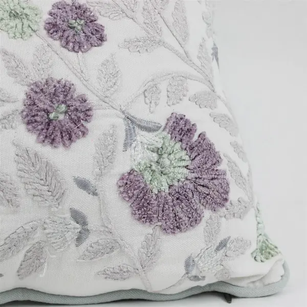 Secret Celebrity Floral Embroidered Muted Decorative Throw Pillow 12" x 17.5"