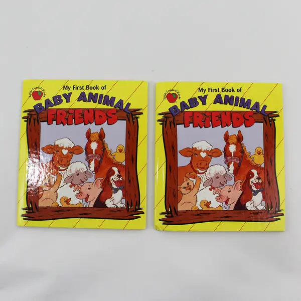 Vintage Lot of 2 My First Book of Baby Animal Friends Diane Stortz 1997 HC