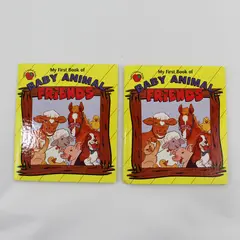 Vintage Lot of 2 My First Book of Baby Animal Friends Diane Stortz 1997 HC
