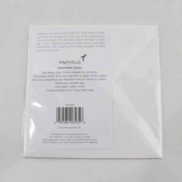 Papyrus Greeting Card - To The Bride and Groom New Sealed in Plastic