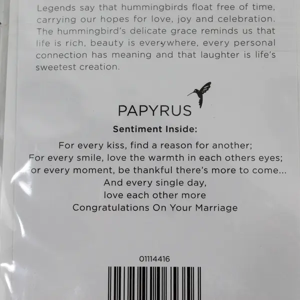 Papyrus Greeting Card - To The Bride and Groom New Sealed in Plastic