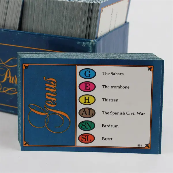 Trivial Pursuit Genus Edition Vintage 1981 Board Game Card Set