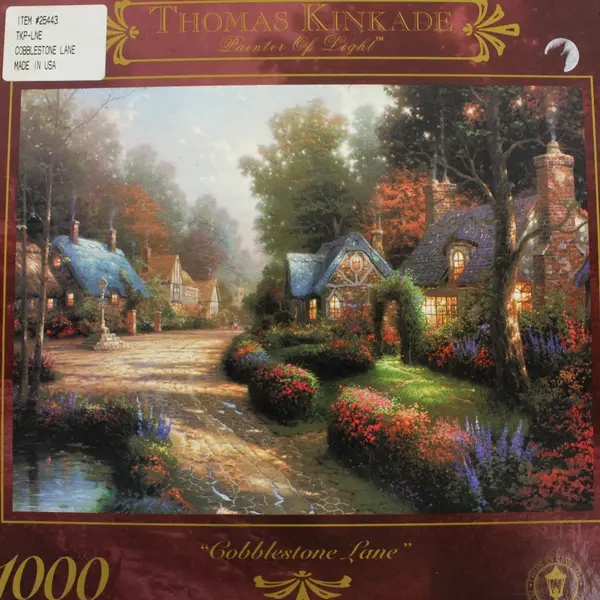 Ceaco Thomas Kinkade Cobblestone Lane 1000 Piece Jigsaw Puzzle
