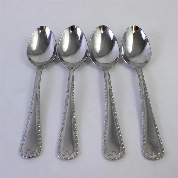 Lot of 4 Reed & Barton Place Spoons Wakefield 18/10 Stainless Steel Flatware Set