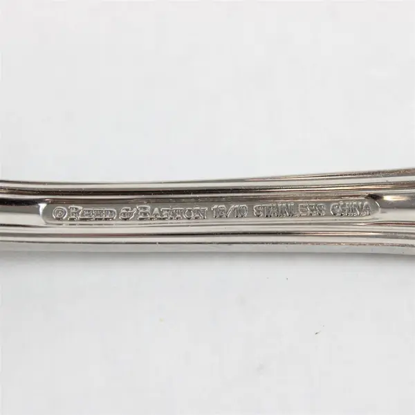 Reed & Barton Shubert Pierced Tablespoon & Solid Shell Casserole Spoon Pair