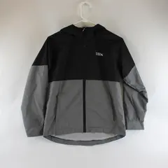 Eddie Bauer Kids Hooded Colorblock Jacket Grey Black Size M 10-12 Windbreaker