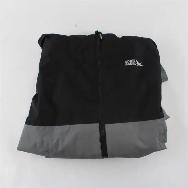 Eddie Bauer Kids Hooded Colorblock Jacket Grey Black Size M 10-12 Windbreaker