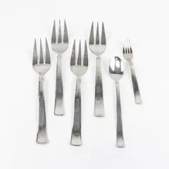 Lot of 6 Reed & Barton Heritagemint Regent Stainless Flatware Pieces Forks Spoon