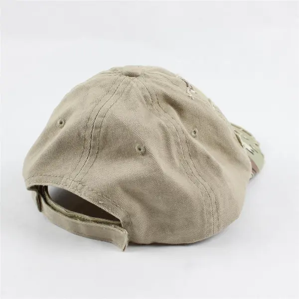 DSGN BY DNA Distressed Camo Hat Embroidered Cross 100% Cotton - Personalized