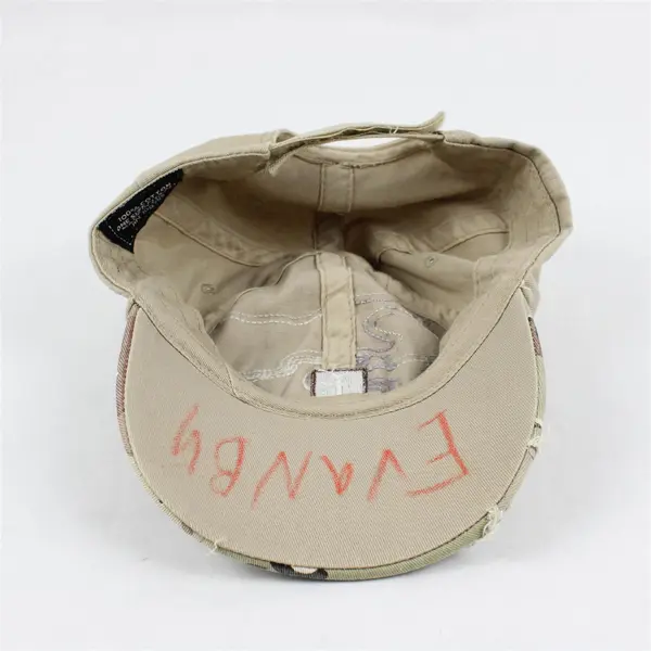 DSGN BY DNA Distressed Camo Hat Embroidered Cross 100% Cotton - Personalized