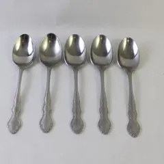 Lot of 5 Retroneu Jenna Place Oval Spoons Flatware