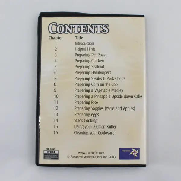West Bend Common Sense Cupboard Cooking Kitchen Craft DVD 2003