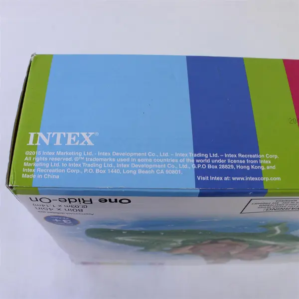 Intex Giant Gator Ride-On Inflatable Pool Float 80x45 Ages 3+