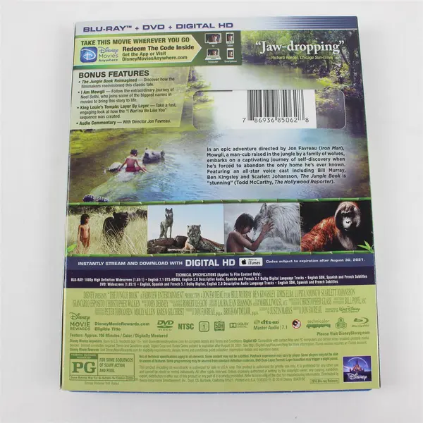 Disney's The Jungle Book Blu-ray DVD, 2016, #135331 New/Sealed.  