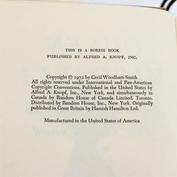 Queen Victoria Cecil Woodham-Smith 1972 Book Club Edition Hardcover