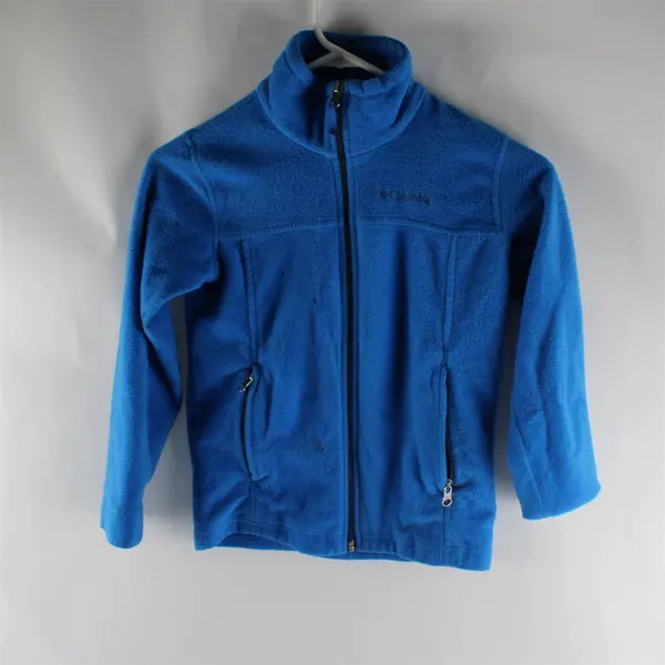 Columbia Boys Blue Full-Zip Fleece Jacket w/ Pockets, Outdoor, Size S