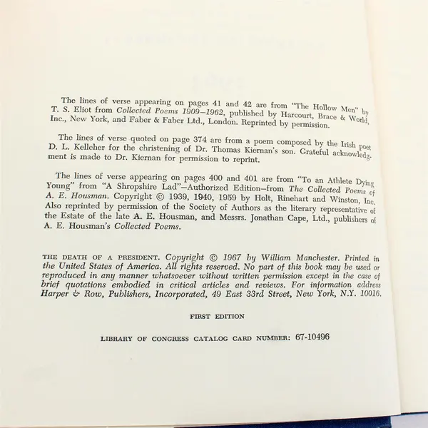 The Death of a President November 1963 William Manchester 1st Ed Hardcover