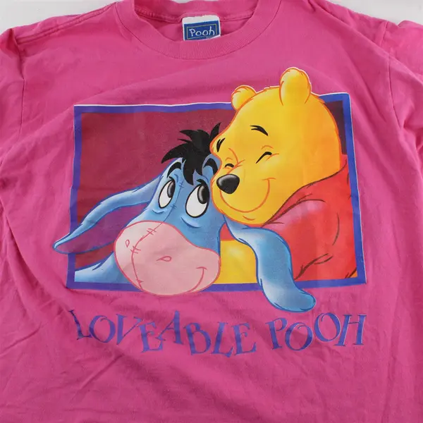 Vintage Disney Eeyore Winnie the Pooh Graphic T-Shirt Pink Women's L/XL