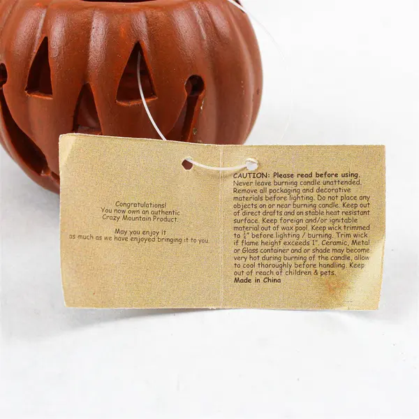 Set of 3 Crazy Mountain Metal Jack O Lantern Votive Candle Holders