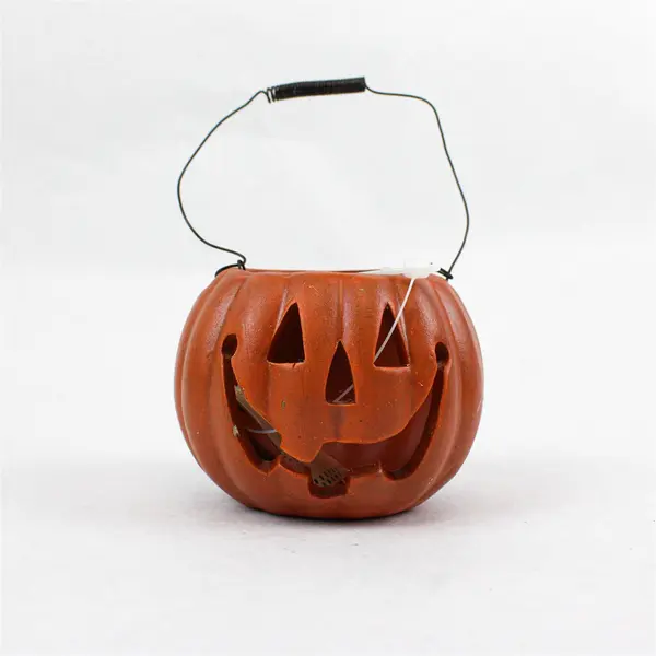 Set of 3 Crazy Mountain Metal Jack O Lantern Votive Candle Holders