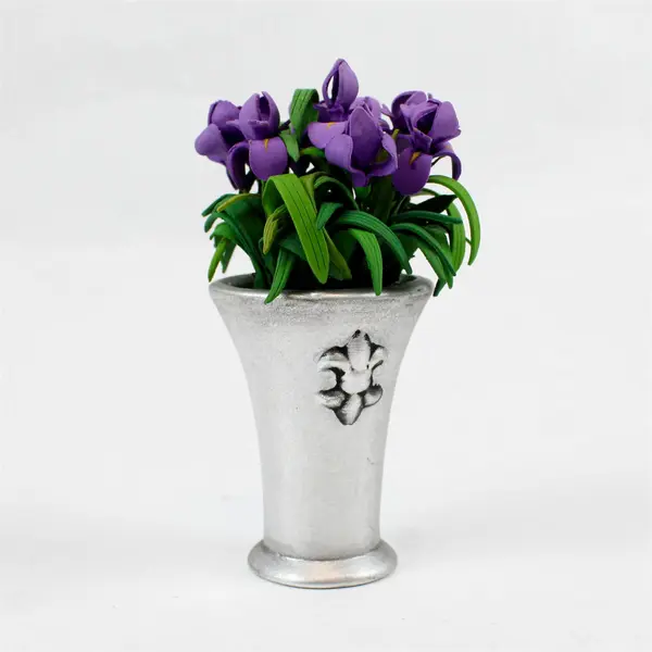 Forget Me Nots Enchanting Irises 82008 Floral Figurine