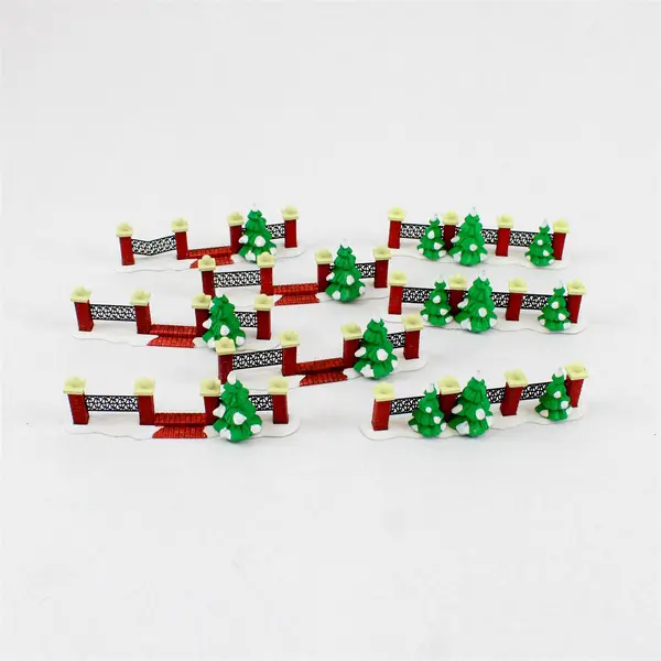 Dept 56 Village Tree Lined Courtyard Fence Sections Set of 8 #52124