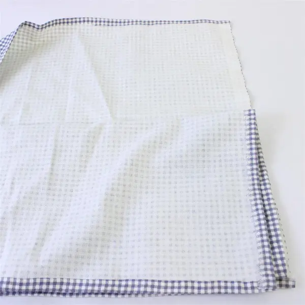 Blue White Gingham Check Table Runner 40 x 14.5 Farmhouse Kitchen Decor