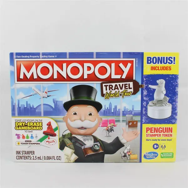 Monopoly Travel World Tour 2022 Hasbro Parker F7855 Board Game