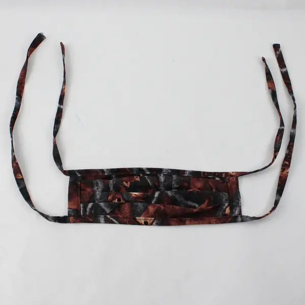 Lot of 2 Double Layer Fabric Face Masks Washable Reusable Ties