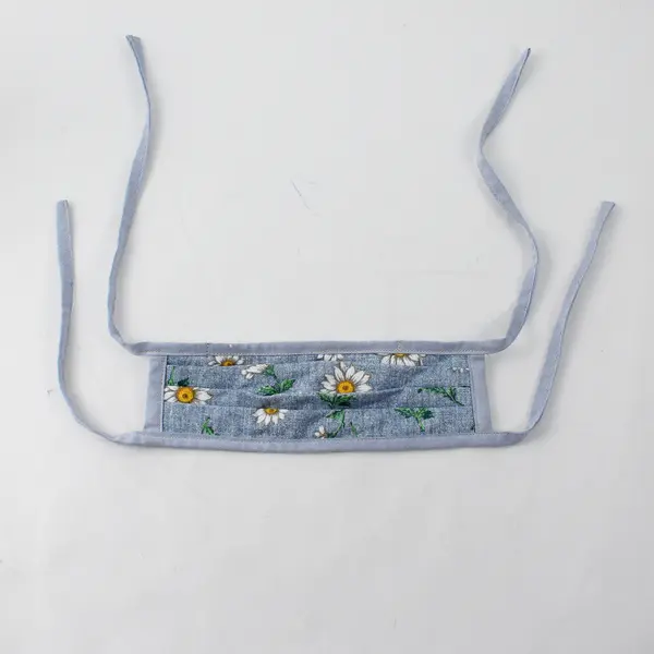 Lot of 2 Double Layer Fabric Face Masks Washable Reusable Ties