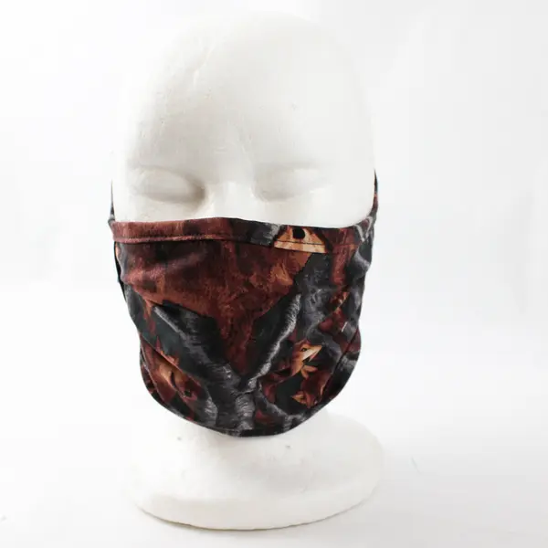 Lot of 2 Double Layer Fabric Face Masks Washable Reusable Ties