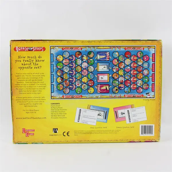 University Games Battle of the Sexes Vintage Complete Board Game #01420