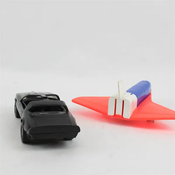 Lot of 2 Plastic Toys Firebird Trans Am & Red White Blue Airplane 