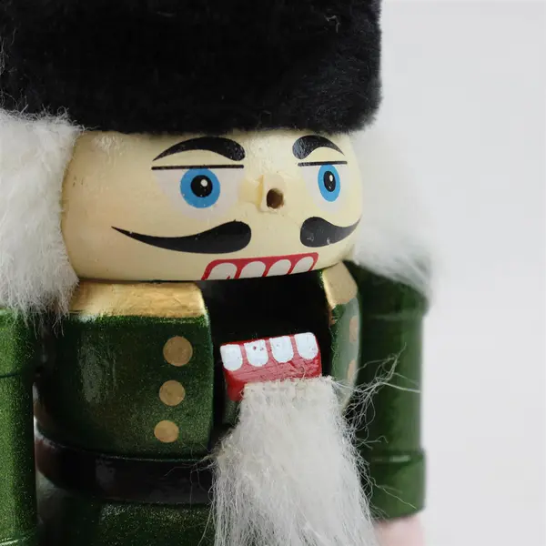 Holiday Home 6.5in Green Gold Christmas Nutcracker Wood Decor