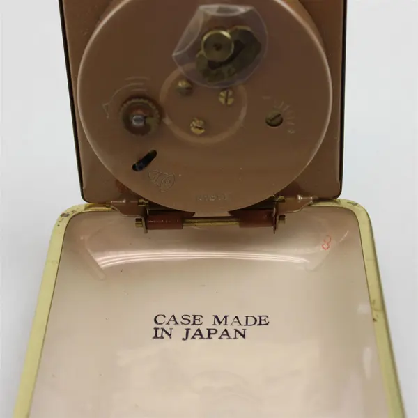 Vintage Le Gran Travel Alarm Clock Brown Case Tested Working