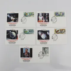Set Of 5 Russia Man In Space Stamp 1976 Fleetwood First Day Covers