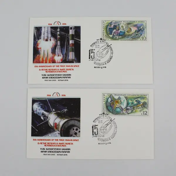 Set Of 5 Russia Man In Space Stamp 1976 Fleetwood First Day Covers