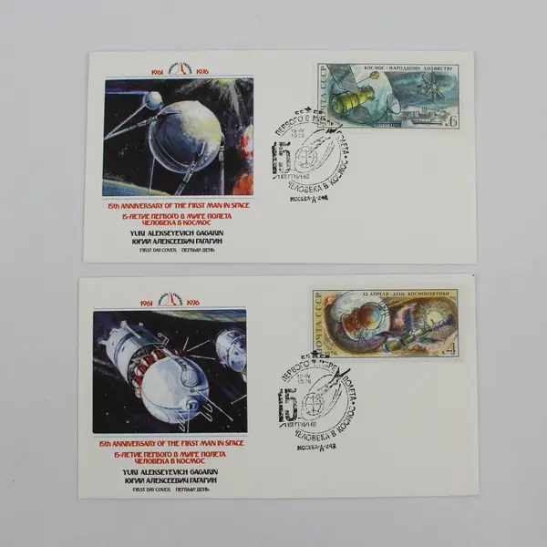 Set Of 5 Russia Man In Space Stamp 1976 Fleetwood First Day Covers