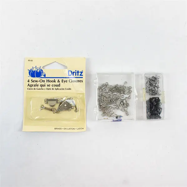 Lot of 3 Assorted Dritz Sewing Closures New Crafting Supplies