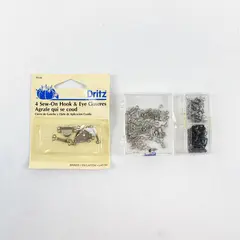 Lot of 3 Assorted Dritz Sewing Closures New Crafting Supplies
