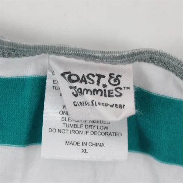 Toast and Jammies  Women's XL Teal and White Striped Tank-Top Nightgown